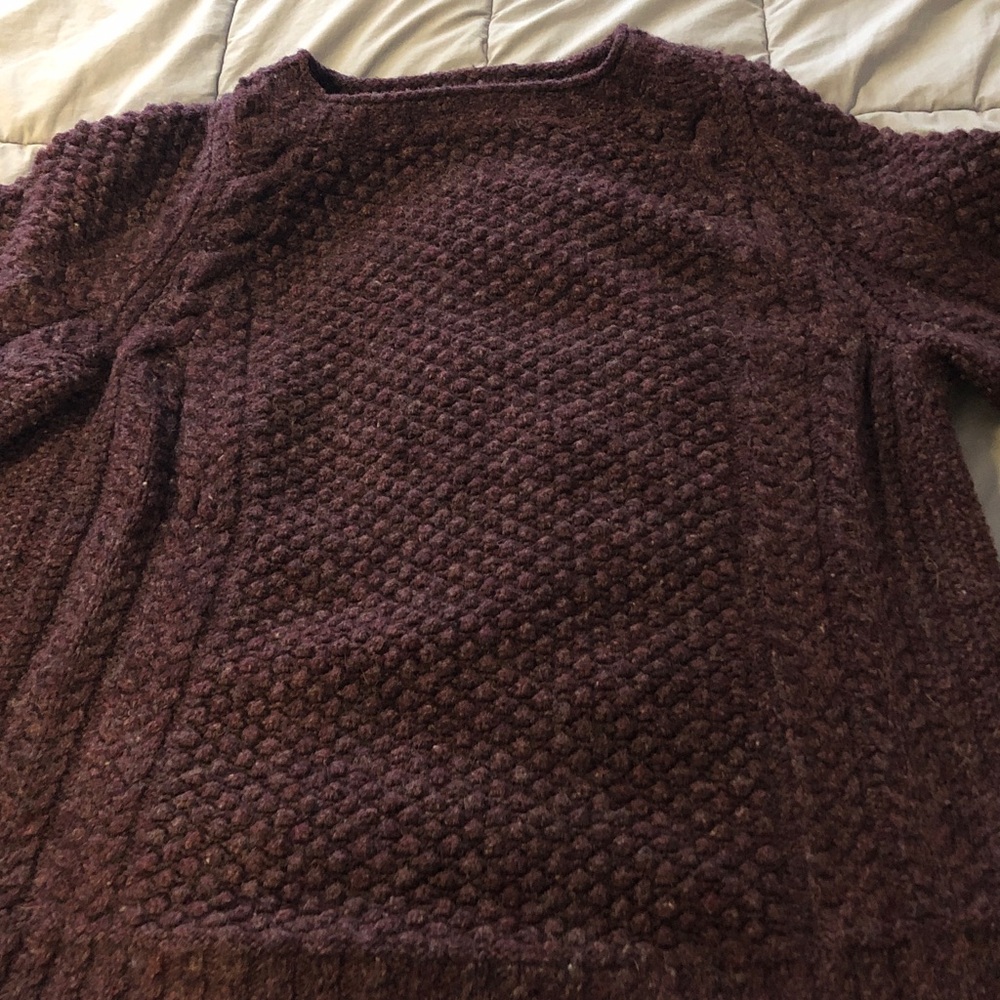 Homemade Women's Textured Knit Sweater - Purple